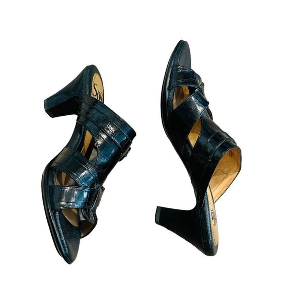 Sofft Black Leather Sandals - Size 7.5 - Picture 6 of 13